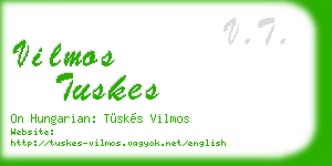 vilmos tuskes business card